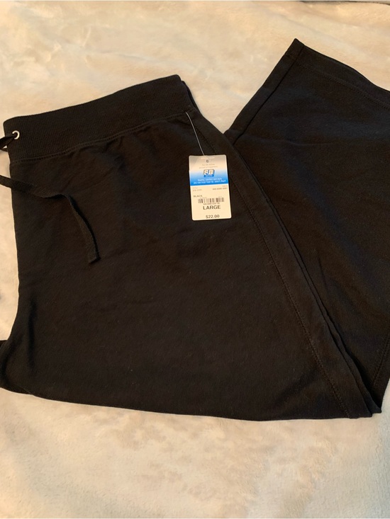 St. John's Bay Pants - Black Drawstring Capri SJN active Large